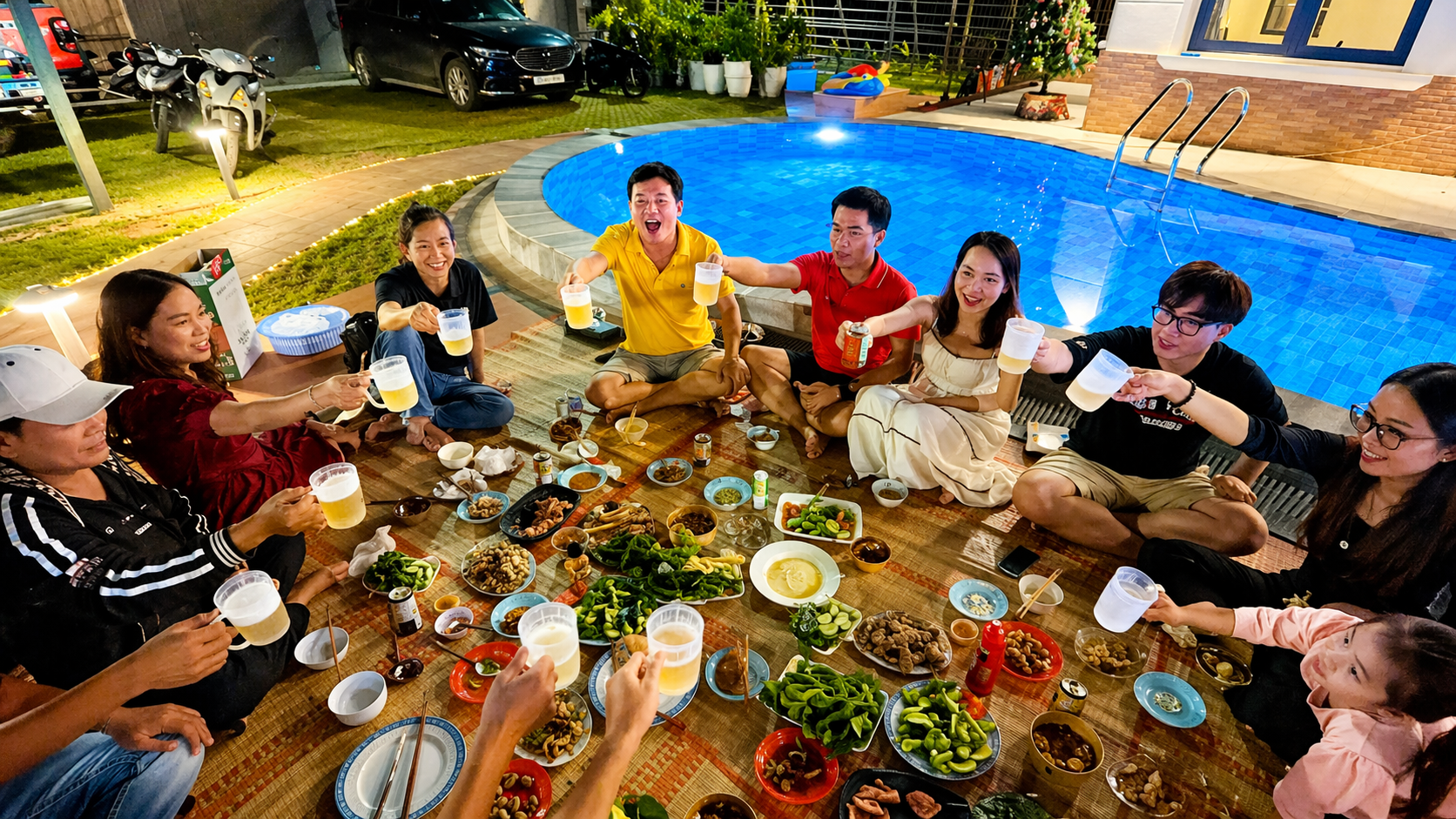 Gia đình quây quần tại HealiGarden